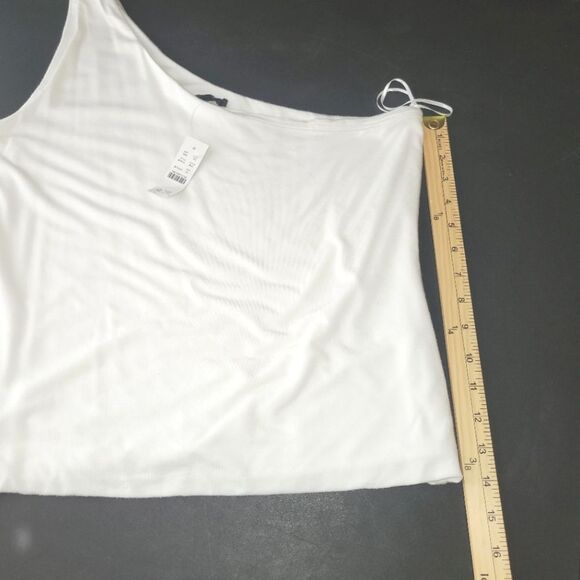 New J Crew White One Shoulder Tank XL - Picture 10 of 13